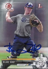 2017 Bowman BLAKE HUNT Signed Card autograph PADRES RC auto rays Costa Mesa, CA