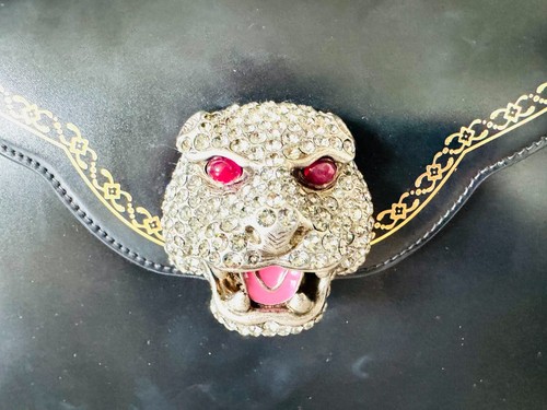 GUCCI CRYSTAL TIGERHEAD BAMBOO BAG BLACK - Bild 4 von 21