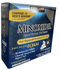 Kirkland Signature MINOXIDIL 5 Foam Men Hair Regrowth Treatment.