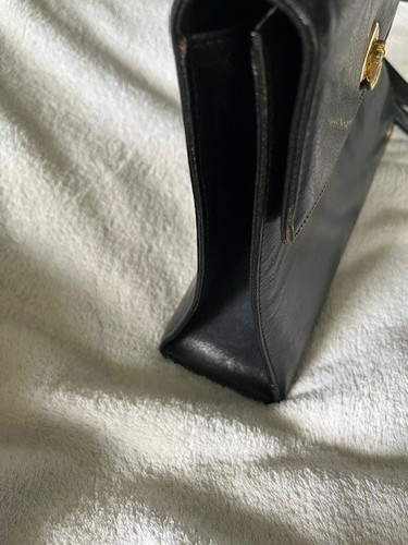 Vintage Black- Gold OROTON Handbag Leather - Picture 10 of 16