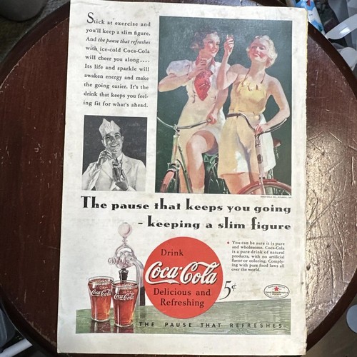 Coca-Cola Advertising National Geographic Sept 1934 Ads Soda Refreshment - Picture 1 of 6