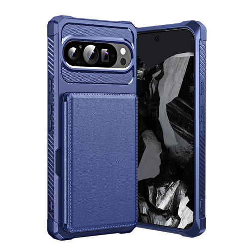Funda trasera de cuero con ranura para tarjeta de crédito a prueba de golpes para teléfono Google Pixel - Imagen 29 de 52