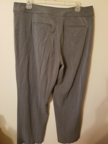 Pantalones de vestir para mujer Liz Claiborne Audra talla 14R gris jaspeado 2 bolsillos de imitación cremallera - Imagen 5 de 7