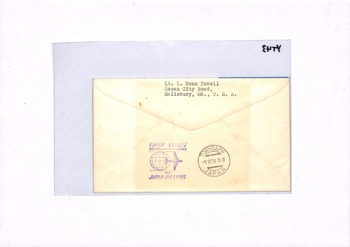 Japan RYUKYU ISLANDS Air Mail Cover JAL FIRST FLIGHT OKINAWA-TOKYO 1954 YT43 - Picture 12 of 14