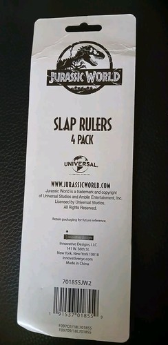 NEW Jurassic World Dinosaur 4 Pack Slap Bracelets  - Bild 2 von 2