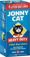 JONNY CAT Heavy Duty Jumbo Tear-Resistant Litter Box Liners, 5 Count
