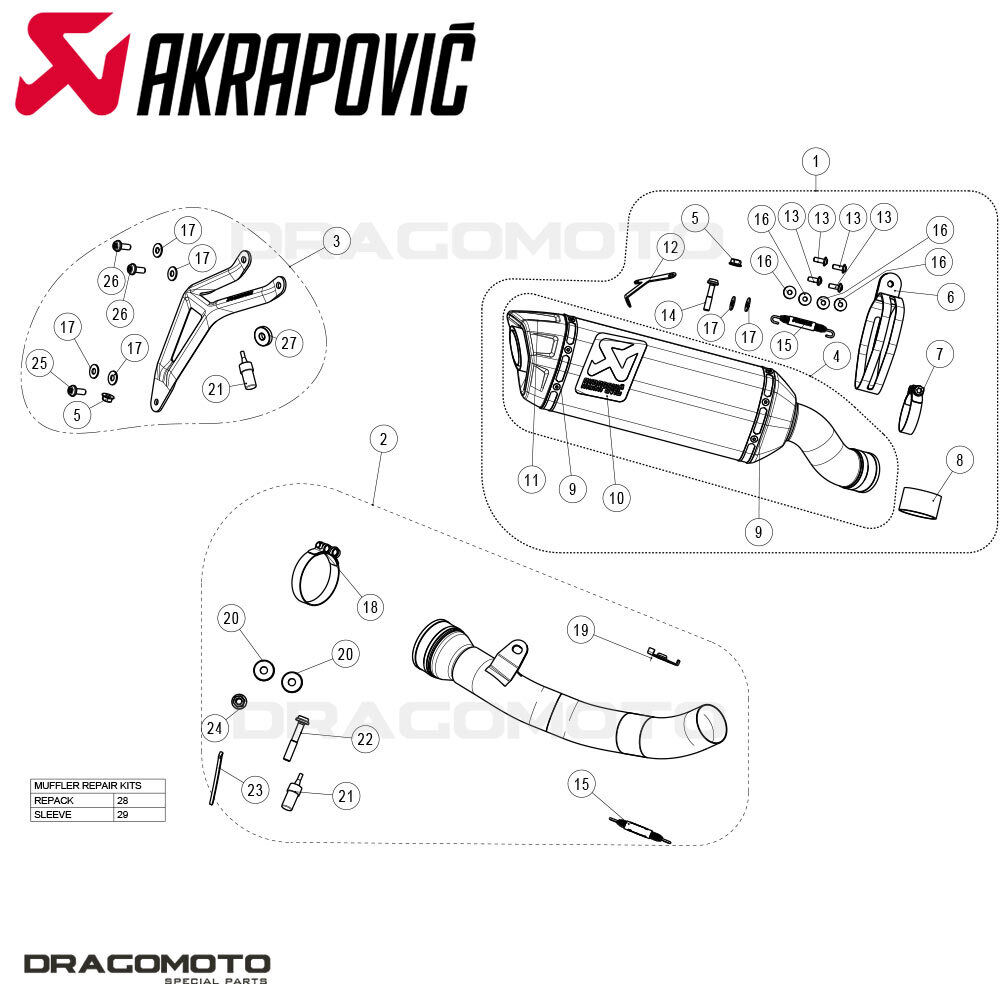 ♡❣️ S KAWASAKI ZX-10 R 2021-2023 Exhaust AKRAPOVIC Carbon S