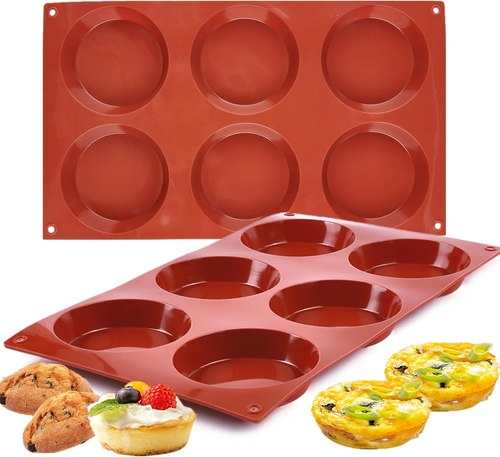 Silicone Egg Mold for Breakfast Sandwiches 4" Jumbo Size Muffin Top Pan, Non-Sti - Picture 9 of 14