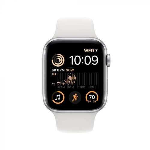 Apple Watch SE 40mm (GPS) Aluminum Silver with White Sport Band - Acceptable - Picture 2 of 2