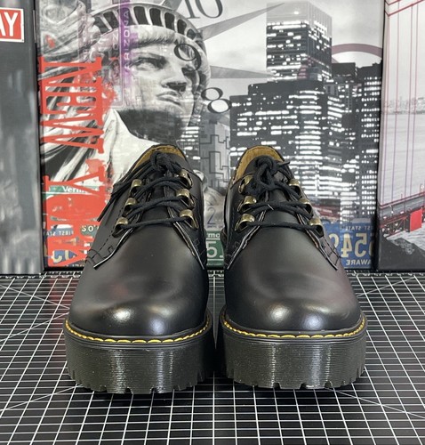 Dr.Martens Lona Lo VIintage Smooth Leather Women's Sz 8 Heeled Shoes 27368001 - Picture 2 of 12
