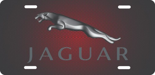 JAGUAR LOGO LICENSE PLATE FOR AUTO 12X6 ALUMINUM 4