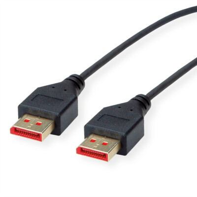 DisplayPort Kabel, v1.4, DP ST - ST, SLIM, schwarz, 1 m / (8K, UHD-2)