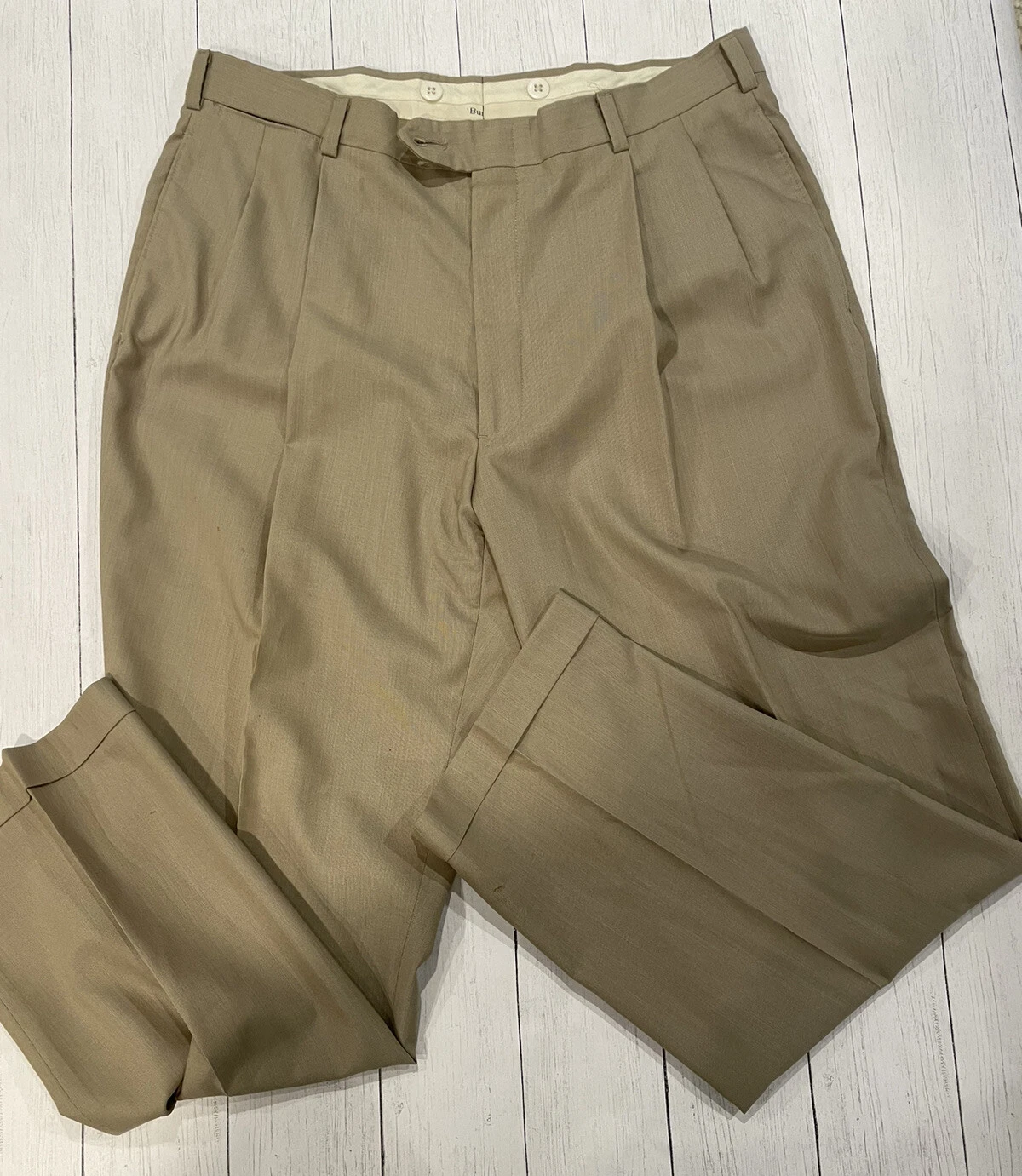 Pantaloni abito vintage Burberrys gamba dritta a polsini taglia media? LEGGERE
