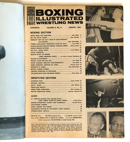 Revista de noticias de lucha libre ilustrada de boxeo 1966 Muhammad Ali Cooper Fight de colección - Imagen 2 de 8
