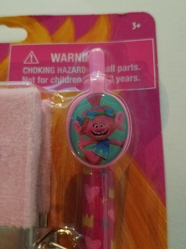 Girls Dreamworks Trolls Light Pink Plush Mini Diary Lock with Pen Age 3+ - Bild 4 von 4