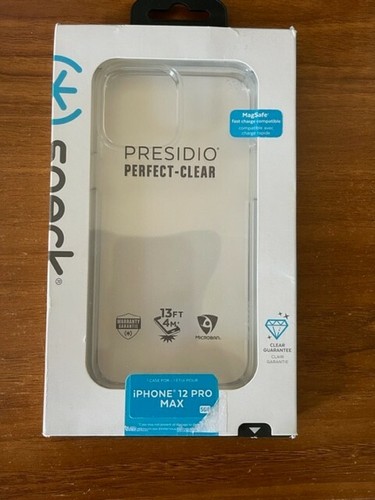 Speck Presidio Perfect-Clear Case for Apple iPhone 12 Pro Max 6.7" - Picture 1 of 3