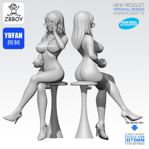 1/24 Anime Sexy Niña Desnuda Sin Pintar Sin Montar Mujer Estatua YUFAN Modelo - Imagen 3 de 3