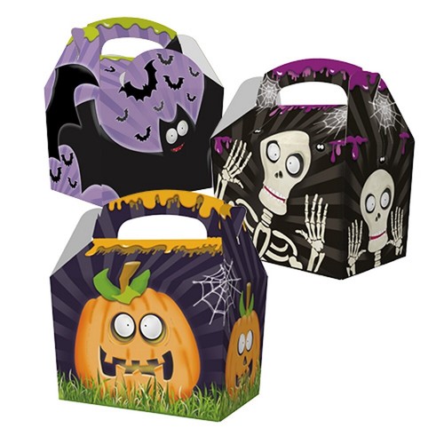 Halloween Spooky Trick Treat Food Boxes & Skeletons Meal Box Kids Party Bag - Picture 6 of 8