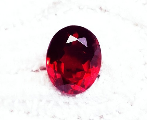 Rhodolite Red Garnet 9.10 Ct Certified Oval Cut Loose Gemstone With Free Gift - Picture 2 of 7