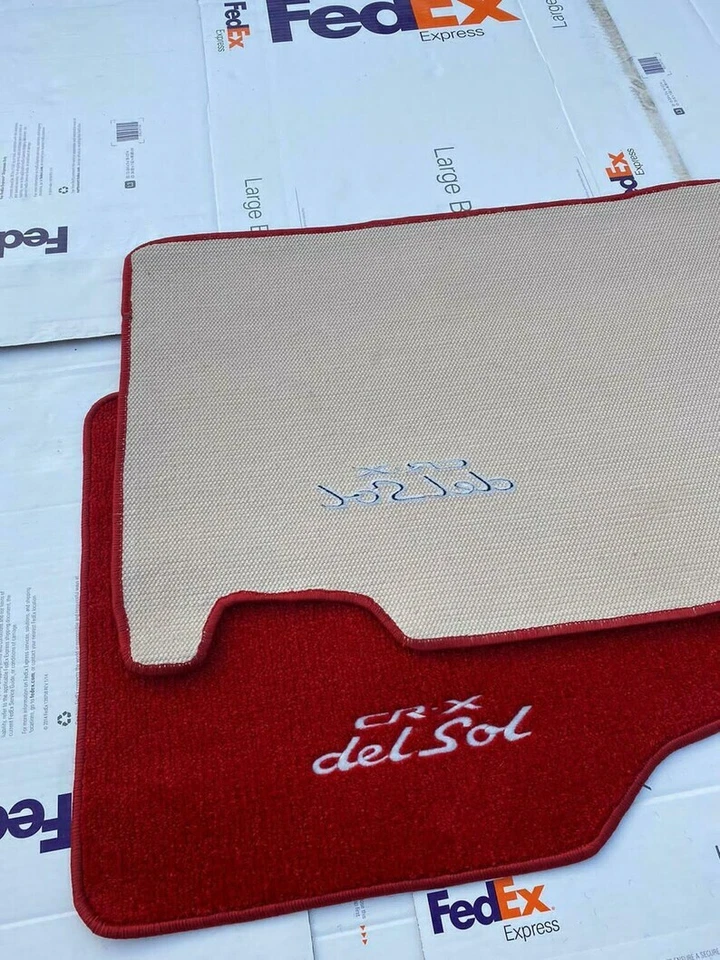 Alfombrillas a medida para Honda Civic Del Sol 1995-1997 RedLHD 2 PLAZAS Foto 3 de 4