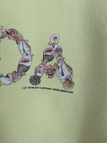 The Wildside Florida Seashell Spell Out Crewneck Sweatshirt Coastal Grandma - Picture 5 of 6