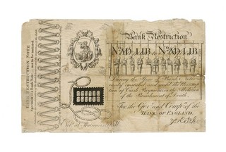 Bank Restriction Note 1819 England George Cruikshank famous skit Extremely Rare