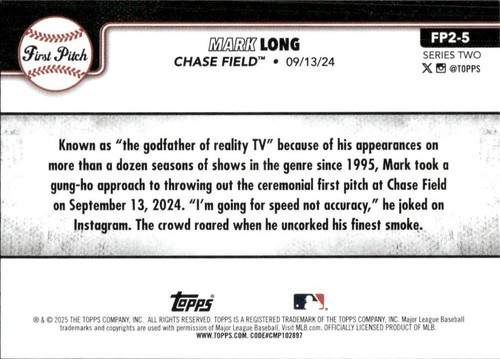 2025 Topps Series 1 & 2 First Pitch Insert Card, Complete Your Set You Pick - Picture 30 of 30