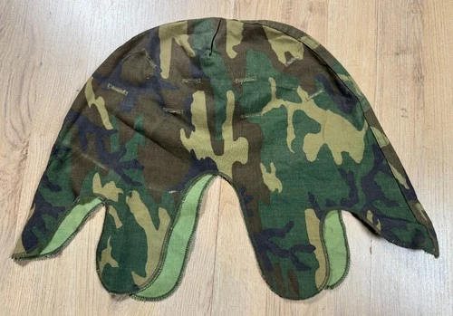 Vintage US Army Military M1 Woodland ERDL Camo Helmet Cover Post Vietnam War era