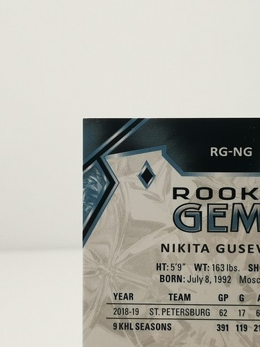 2019-20 Black Diamond Rookie Gems Gold Spectrum /99 Nikita Gusev RC NJ Devils - Picture 8 of 11
