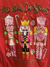 NWT Youth Simply Southern Nuts About Christmas Long Sleeve Shirt - Size S