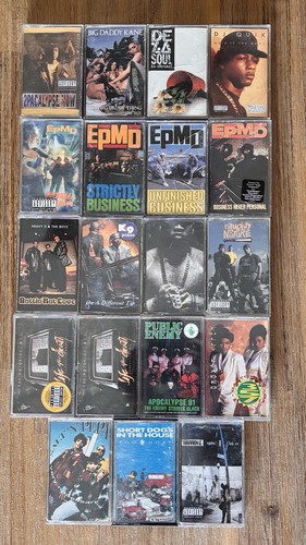 90s Vintage Hip-Hop Rap Cassette Tape 19x Lot - 2pac, Notorious B.I.G., EPMD