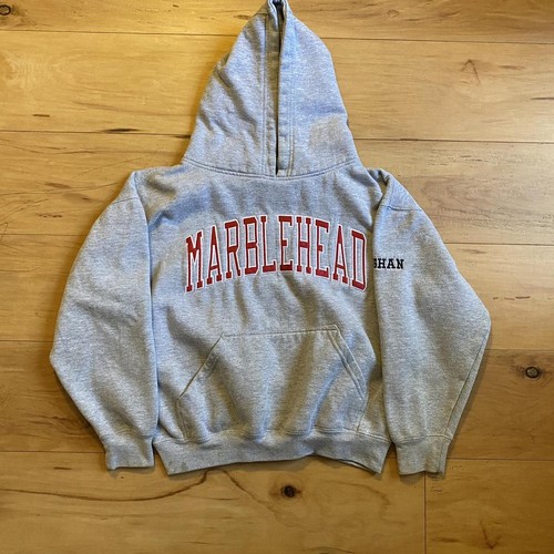 Kids Marblehead Massachusetts Vintage Embroidered Logo Hoodie Sweatshirt Size Yl - Picture 1 of 5