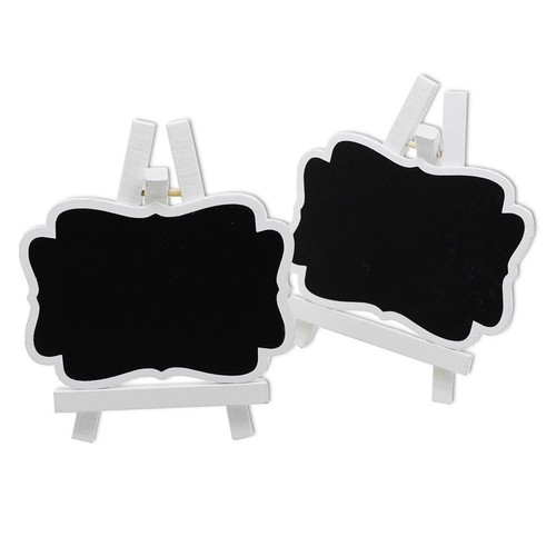 10x Wooden Table Blackboard Stand Chalkboard for Wedding Table Decoration - Picture 7 of 7