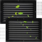 2 Pcs Attic Vent 8" X 12" Metal Shed Vents Louver Grille Gable Black 