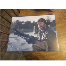 Chuck norris delta force 11×13 beckett signed