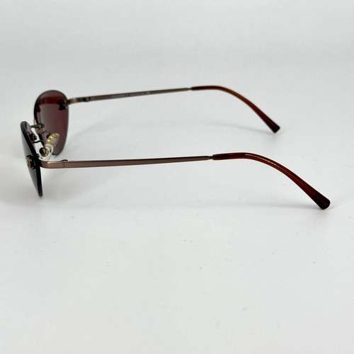 CHANEL 4003 Rimless Sunglasses Y2K Rhinestone Star Coco Mark Brown Silver Japan - Picture 6 of 10