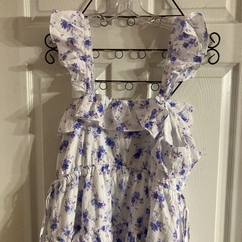 LoveShackFancy Amalie Ruffled Tiered Dress Women's Target Blue Floral Size XL - Picture 6 of 9