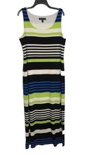 Jessica Howard Women’s Sleeveless  Maxi Dress Striped Multicolor XL