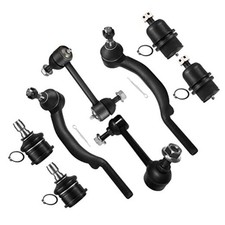 8pcs Suspension Kit Outer Tie Rod Sway Bar Lower Upper Ball Joint Fit 2002