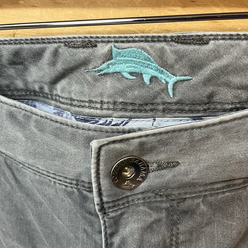 Tommy Bahama Pants Mens 36x34 Gray Slim Straight Brushed Boracay Twill 5 Pocket - Picture 3 of 13