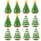  12 Stück Mini-Weihnachtsbaum-Sortiment, künstlicher Weihnachtsbaum,