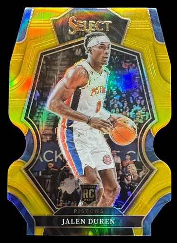 2022-23 Panini Select Jalen Duren RC Premier Die-Cut Gold Prizm #/10