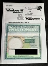 Microsoft Windows NT Workstation / Win 95 Booklet with Key & CoA - X03-32822