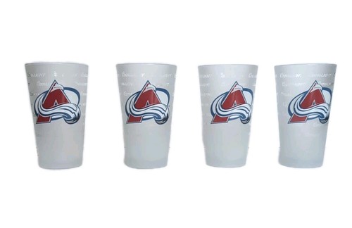 4 Colorado Avalanche 16 oz Pint Glasses