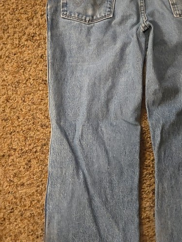 Wrangler Jeans Mens 32x30 Blue Denim Straight Leg 36MWZ Slim Fit Distressed - Picture 15 of 19