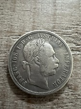 1889 Austria 1 One Florin Franz Joseph I, Austrian 1 FL 90% Silver Coin