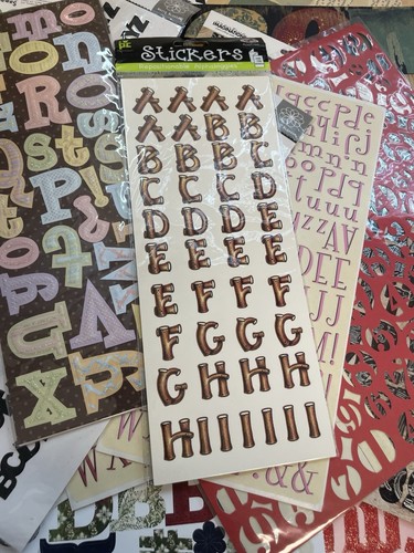 Huge Lot Alphabet Letter Stickers & Rub Ons Scrapbooking Crafts Mixed Fonts Art - Picture 9 of 12