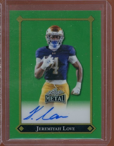 2025 Leaf Metal '91 Rc Auto Jeremiyah Love (6/8)
