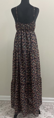 Olinda Maxi Floral Dress Spaghetti Strap Summer Country Style Size Large - Picture 4 of 5