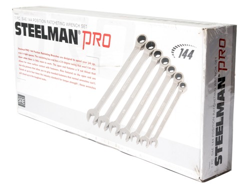 Steelman Pro 7 Pcs Standard 144 Position Ratcheting Wrench Set Part Number 78982 - Picture 2 of 4